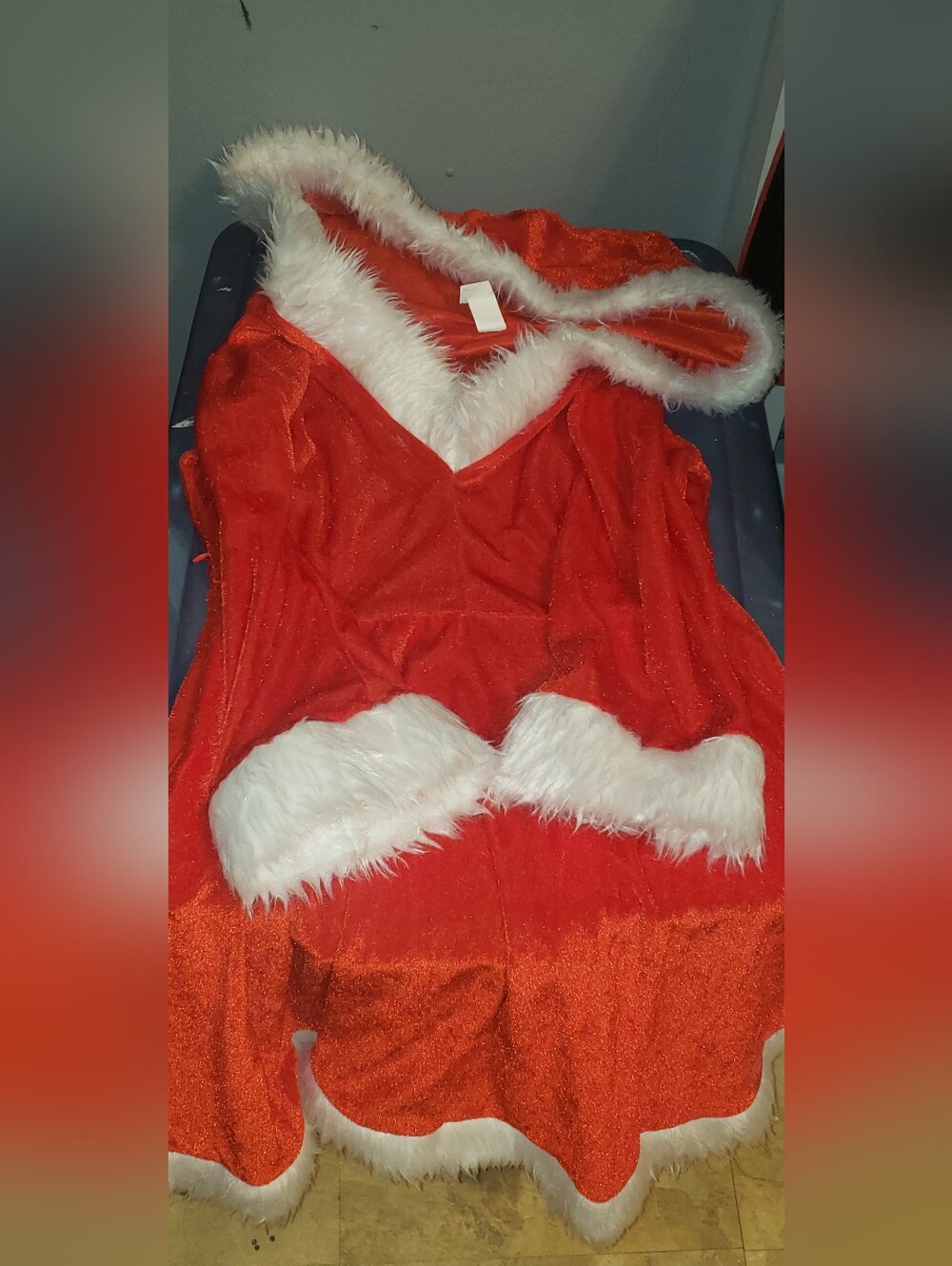 Festive Red Faux-Fur Trim Holiday Mrs. CLAUS